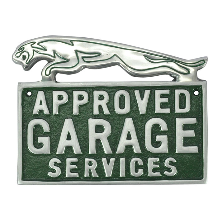 Jaguar Approved Garage Services Aluminium Plaque 24cm